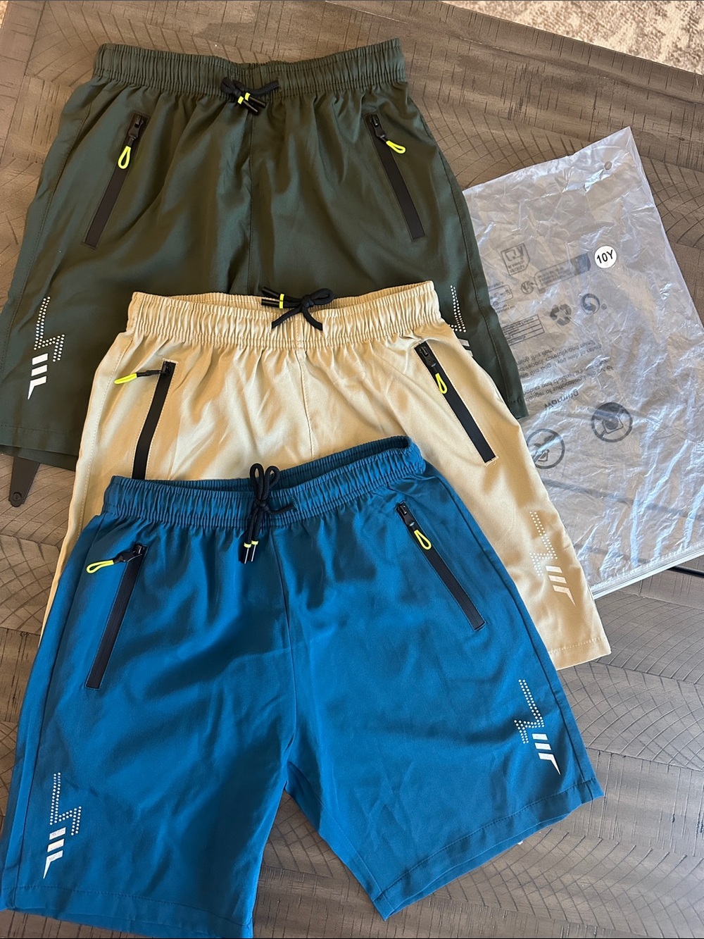 3 Pack Quick Dry Loose Athletic Shorts Zipper Pockets Casual Summer Sports